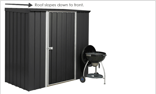 SmartStore Skillion SM2010 2020x1020 Ebony Shed available at Gubba Garden Shed