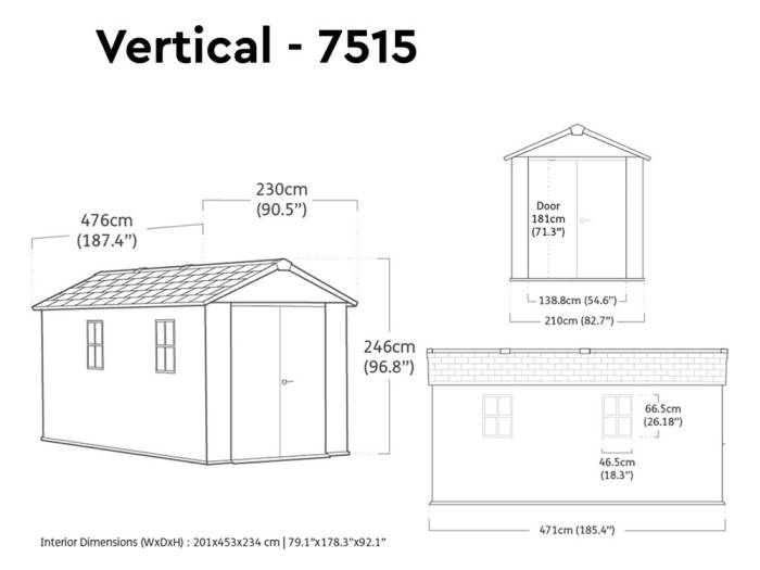 Keter Newton Plus 1575 Outdoor Storage Shed - Image 5