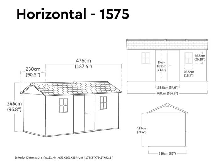 Keter Newton Plus 1575 Outdoor Storage Shed - Image 4