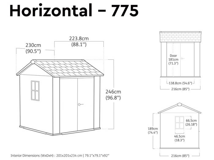Keter Newton Plus 757 Outdoor Storage Shed - Image 5